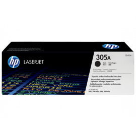 HP 305A Black Original LaserJet Toner Cartridge (CE410A)