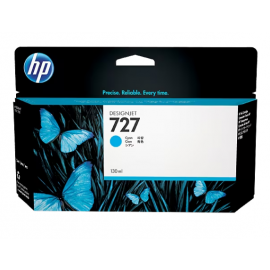 HP 727 130-ml Cyan DesignJet Ink Cartridge, B3P19A