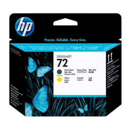 HP 72 Matte Black and Yellow DesignJet Printhead, C9384A