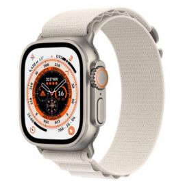 APPLE Watch Ultra Cellular - Titanium with Starlight Alpine Loop, Small, 49 mm