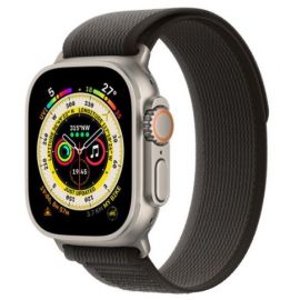 APPLE Watch Ultra Cellular - Titanium with Black & Grey Trail Loop, Small / Medium, 49 mm