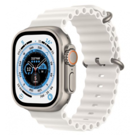 Apple Watch Ultra GPS + Cellular, 49mm Titanium Case with White Ocean Band