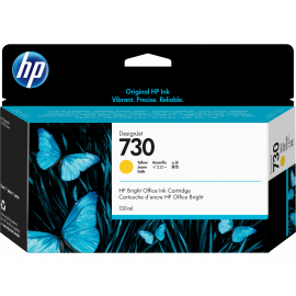 HP 730 130-ml Yellow DesignJet Ink Cartridge, P2V64A